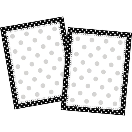 Barker Creek Black & White Dot Computer Paper, 100 sheets/Package 3609